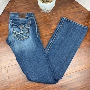 BKE Stella Stretch Bootcut Button Pocket Jeans